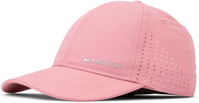 MISSION Cooling Vented Performance Hat Unisex One Size Cap for Workouts, Golf & Running, Sweat & Water Activated Technology