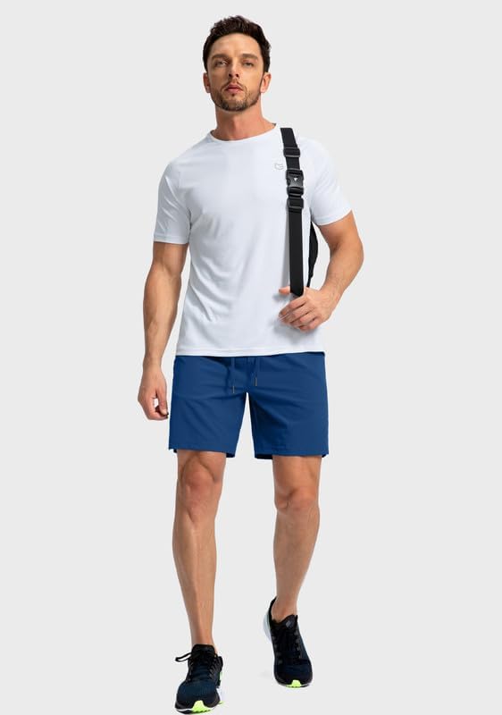 Men's Running Shorts with Zipper Pockets 9 Inch/ 7 Inch / 5 Inch Lightweight Quick Dry Gym Workout Athletic Shorts for Men