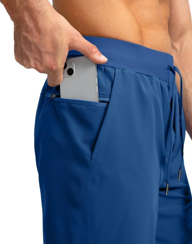 Men's Running Shorts with Zipper Pockets 9 Inch/ 7 Inch / 5 Inch Lightweight Quick Dry Gym Workout Athletic Shorts for Men