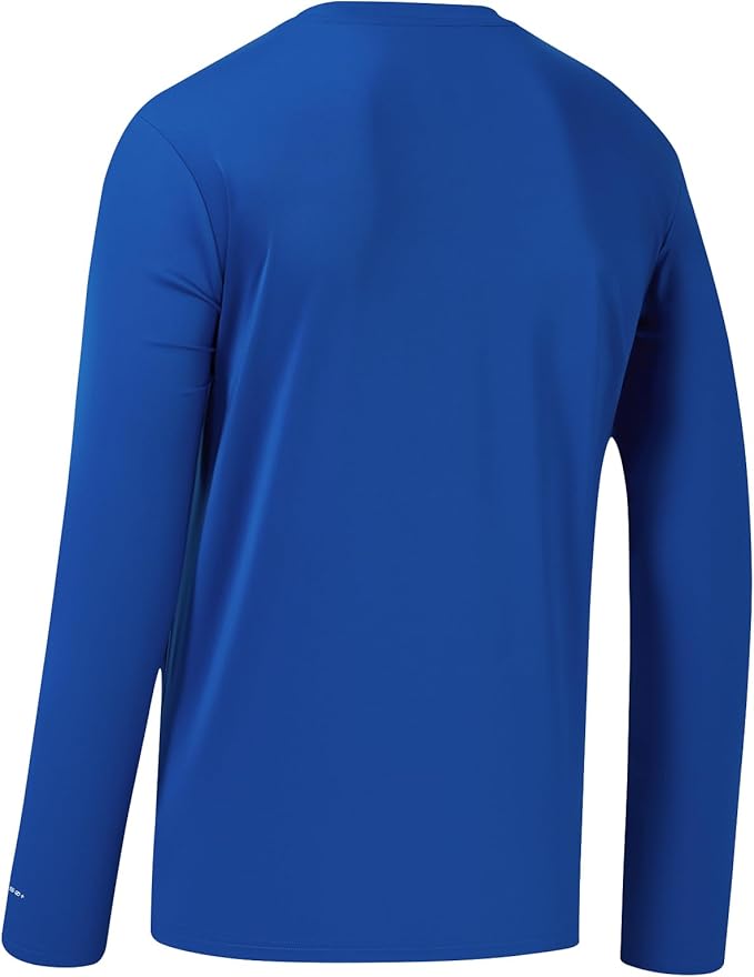 Men’s UPF 50+ Long Sleeve Performance T-Shirts Permanent UV Protective Quick Dry for Everyday Hiking Fishing Beach