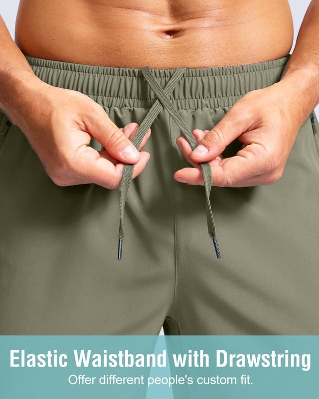 G Gradual Men's Athletic Running Shorts with Zipper Pockets Quick Dry 7"/ 5"/ 9" Workout Gym Shorts for Basketball Hiking