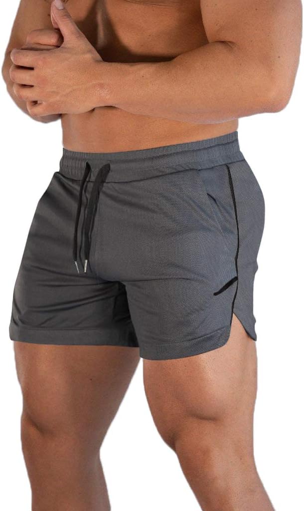 FLYFIREFLY Men's Gym Workout Shorts Running Lightweight Athletic Short Pants Bodybuilding Training