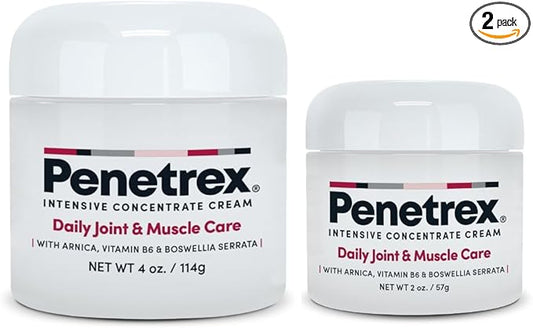 Penetrex Joint & Muscle Therapy Duo - Soothing Relief for Back, Neck, Hands, Feet & Nerves - Rub with Arnica, Vitamin B6 MSM & Boswellia - 2oz, 4oz