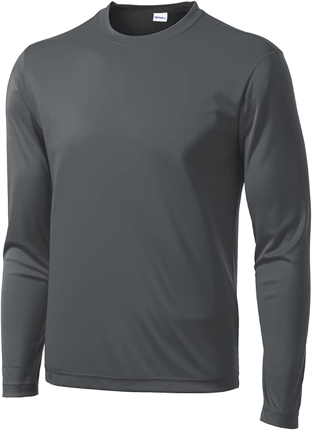 Men's Long Sleeve Moisture Wicking Athletic Shirts, Dry Fit Long Sleeve UV Protection Shirts Men for Workout, Running, Hiking
