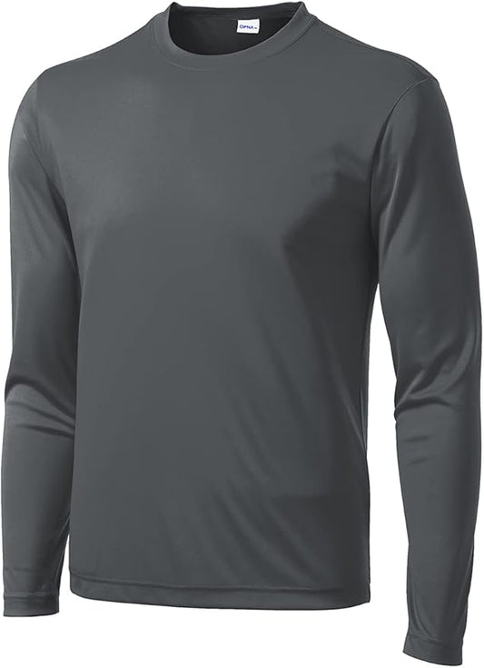 Men's Long Sleeve Moisture Wicking Athletic Shirts, Dry Fit Long Sleeve UV Protection Shirts Men for Workout, Running, Hiking
