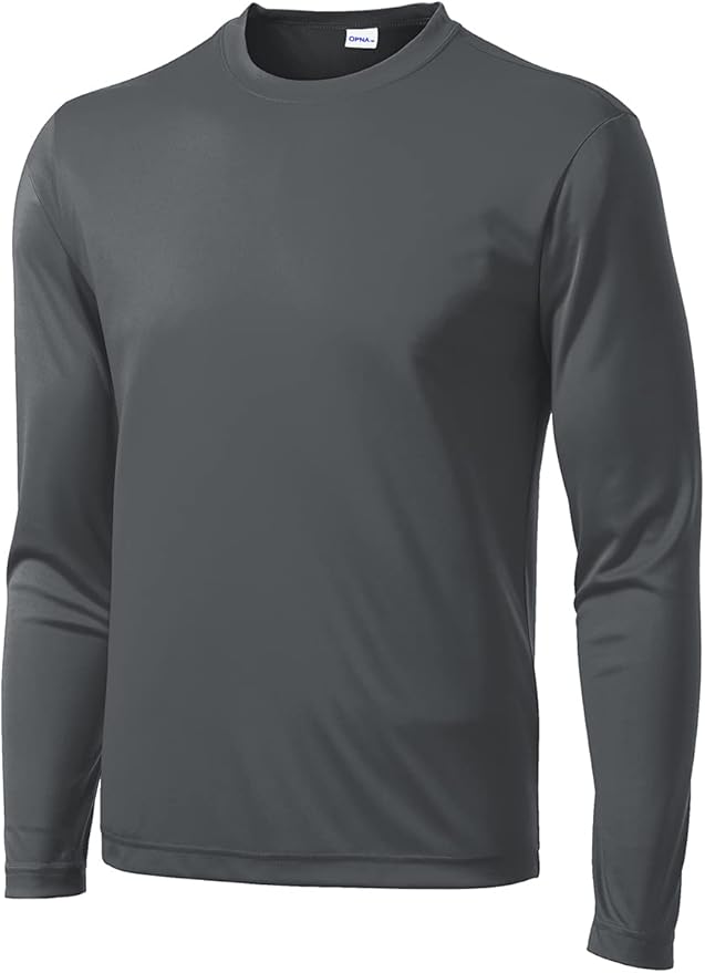 Men's Long Sleeve Moisture Wicking Athletic Shirts, Dry Fit Long Sleeve UV Protection Shirts Men for Workout, Running, Hiking