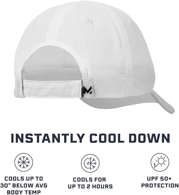 MISSION Cooling UPF Performance Hat - Unisex One Size Cap for Workouts, Golf & Running - Sweat & Water Activated Technology