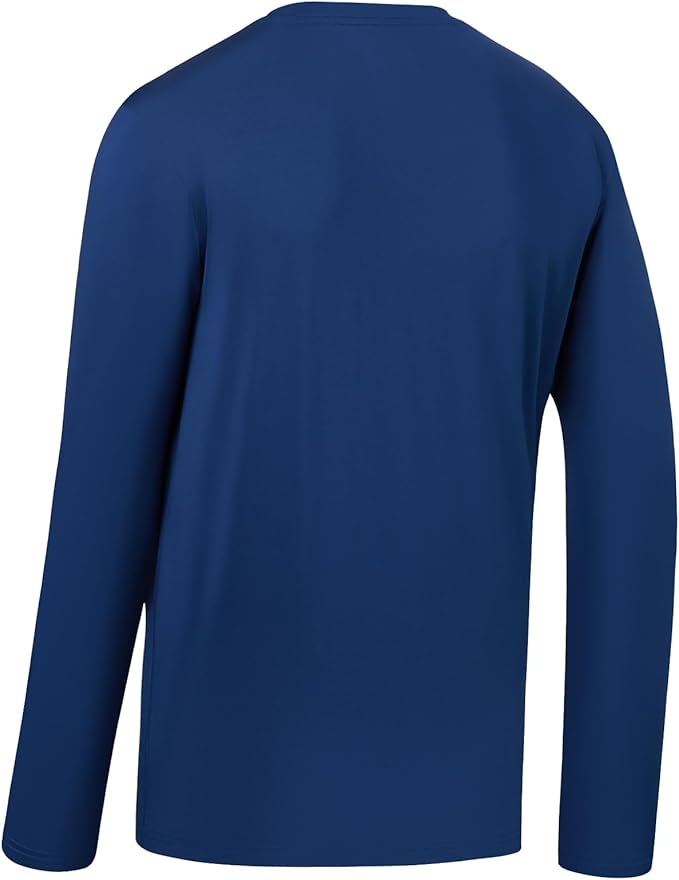 Men’s UPF 50+ Long Sleeve Performance T-Shirts Permanent UV Protective Quick Dry for Everyday Hiking Fishing Beach