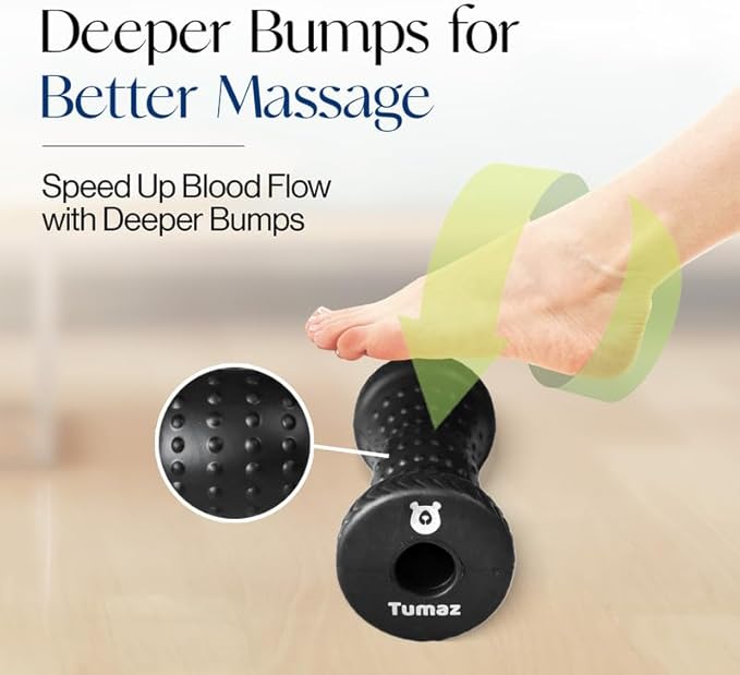 Tumaz Foot Roller for Plantar Fasciitis Relief，Foot Massage Roller for Alleviate Planters Facetious Pain,Arch Pain,Trigger Points & Deep Tissue, Portable - Reflexology Tool,Turquoise