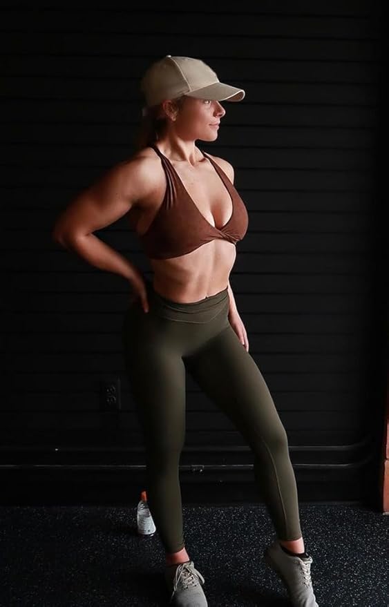 Aoxjox High Waisted Workout Leggings for Women Tummy Control Buttery Soft Yoga Metamorph Deep V Pants 26"