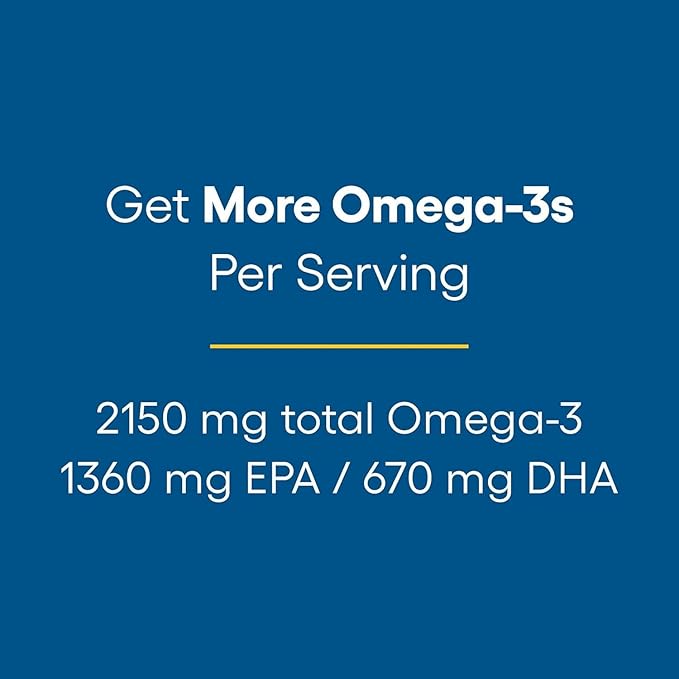Natural Factors RxOmega-3 Ultra Strength - Dietary Supplement for Brain & Heart Health Support - Eye Health Supplement with EPA & DHA - Supplement with Omega-3 Fatty Acids - 150 Softgels (75 Servings)