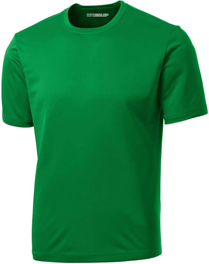 DRIEQUIP Men's Big & Tall Short Sleeve Moisture Wicking Athletic T-Shirts