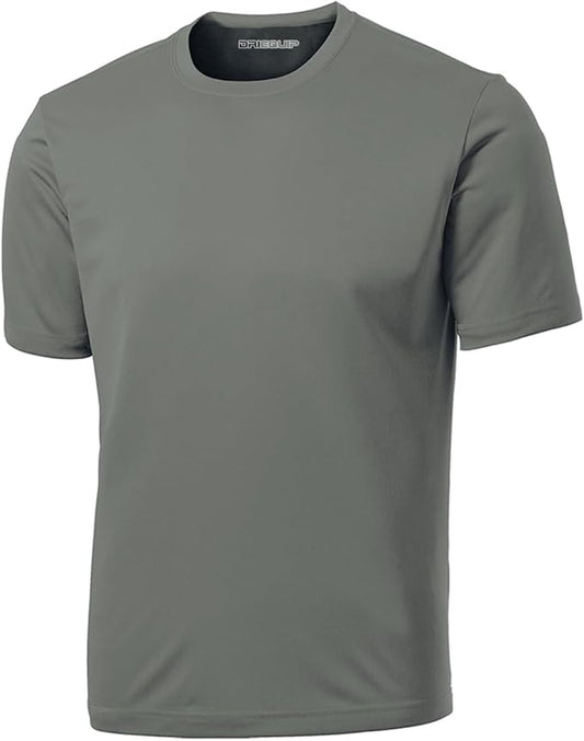 DRIEQUIP Men's Big & Tall Short Sleeve Moisture Wicking Athletic T-Shirts