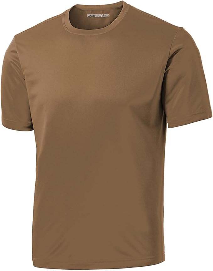DRIEQUIP Men's Big & Tall Short Sleeve Moisture Wicking Athletic T-Shirts
