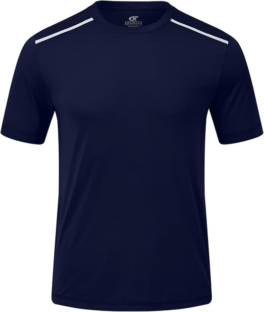 Yundobop Men's Athletic Workout T-Shirt Breathable Short Sleeve UPF 50+ Running Tee