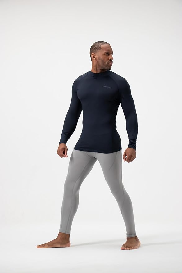 DEVOPS 2 Pack Men's Thermal Long Sleeve Compression Shirts