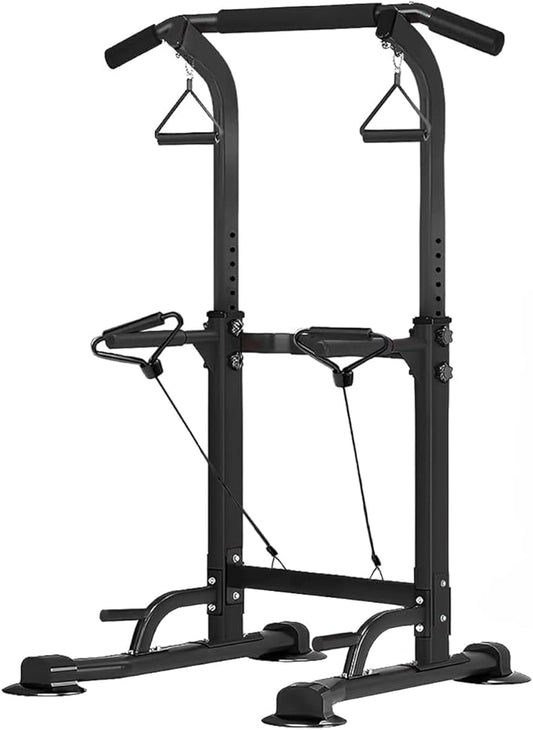 Power Tower Pull Up Dip Stander, Height Adjustable Multi-functional Home Strength Training Gym Equipment, Easy to Install, Durable Home Gym Equipment
