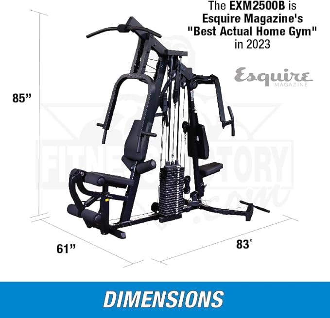 Body-Solid Multi-Station 210lb Dual Weight Stack Machine for Home & Commercial Gym, Complete Body Strength Training Functional Exercise Workout Station for Weight lifting and Bodybuilding