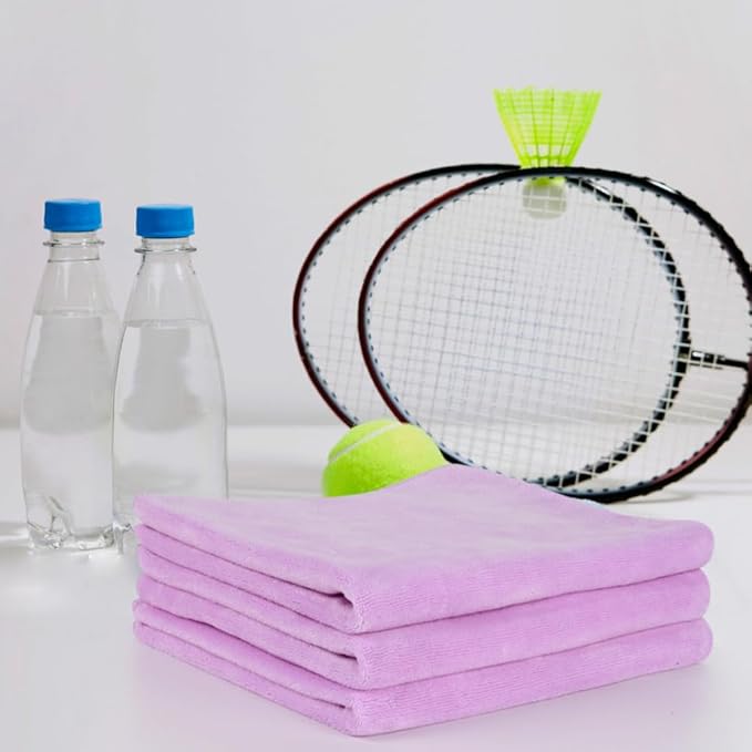 SINLAND Microfiber Gym Towels Sports Fitness Workout Sweat Towel Super Soft and Absorbent 3 Pack 16 Inch X 32 Inch