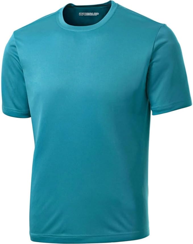 DRIEQUIP Men's Big & Tall Short Sleeve Moisture Wicking Athletic T-Shirts