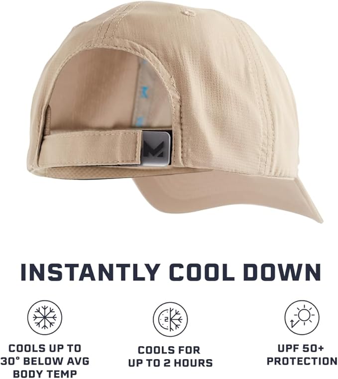 MISSION Cooling UPF Performance Hat - Unisex One Size Cap for Workouts, Golf & Running - Sweat & Water Activated Technology