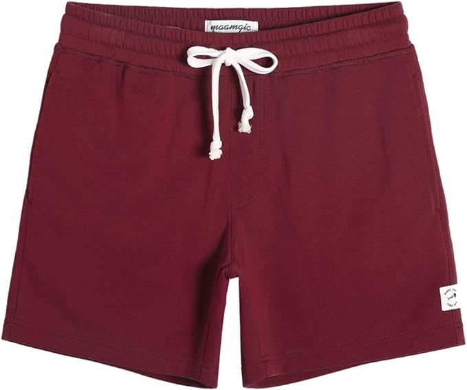 maamgic Mens Athletic Gym Shorts 5.5" Elastic Waist Casual Pajama Pocket Jogger Men Workout Short Pants