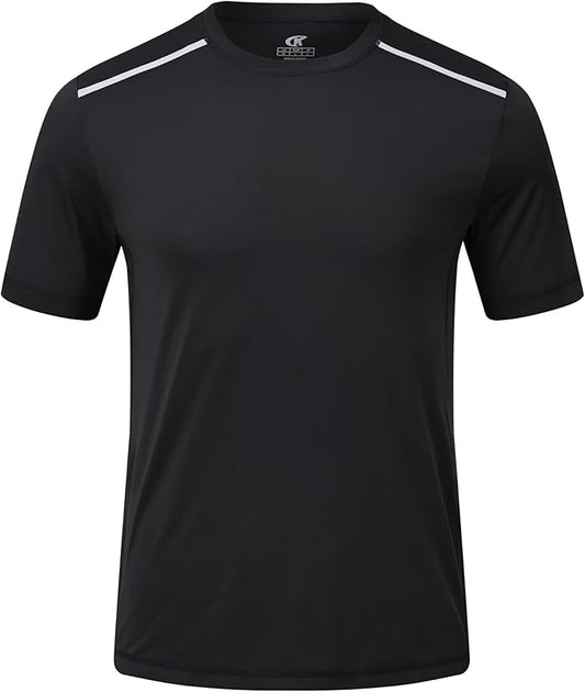 Yundobop Men's Athletic Workout T-Shirt Breathable Short Sleeve UPF 50+ Running Tee