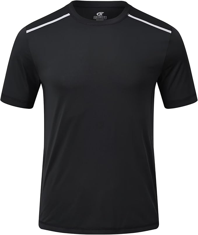Yundobop Men's Athletic Workout T-Shirt Breathable Short Sleeve UPF 50+ Running Tee