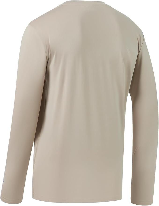 Men’s UPF 50+ Long Sleeve Performance T-Shirts Permanent UV Protective Quick Dry for Everyday Hiking Fishing Beach