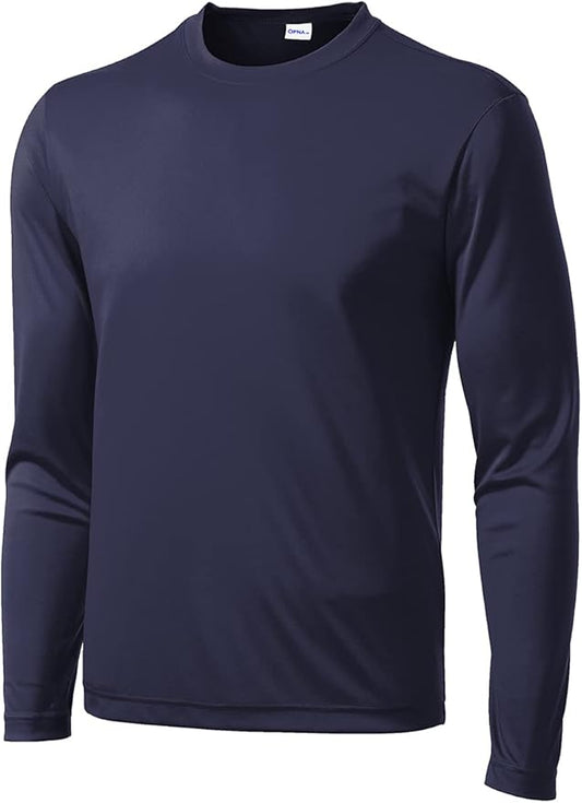 Men's Long Sleeve Moisture Wicking Athletic Shirts, Dry Fit Long Sleeve UV Protection Shirts Men for Workout, Running, Hiking