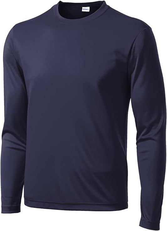 Men's Long Sleeve Moisture Wicking Athletic Shirts, Dry Fit Long Sleeve UV Protection Shirts Men for Workout, Running, Hiking