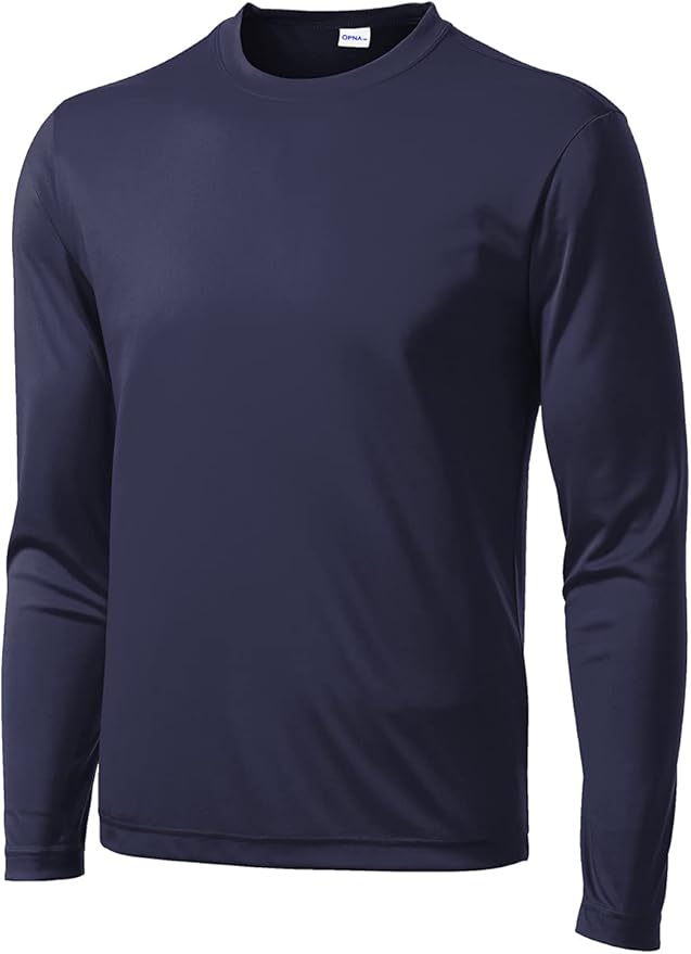 Men's Long Sleeve Moisture Wicking Athletic Shirts, Dry Fit Long Sleeve UV Protection Shirts Men for Workout, Running, Hiking