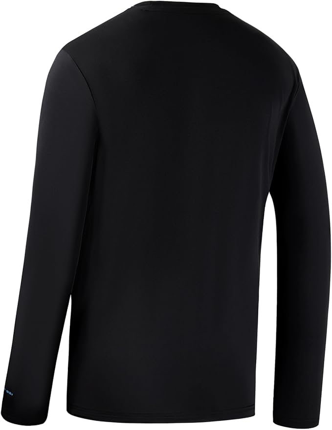 Men’s UPF 50+ Long Sleeve Performance T-Shirts Permanent UV Protective Quick Dry for Everyday Hiking Fishing Beach