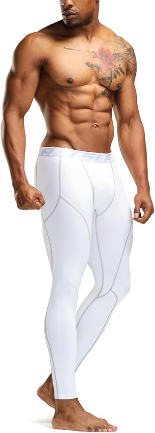 TSLA Men's Thermal Compression Pants, Athletic Sports Leggings & Running Tights, Wintergear Base Layer Bottoms