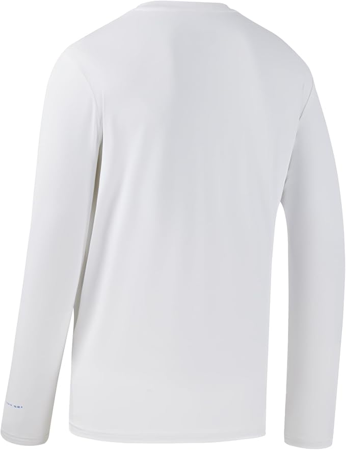 Men’s UPF 50+ Long Sleeve Performance T-Shirts Permanent UV Protective Quick Dry for Everyday Hiking Fishing Beach