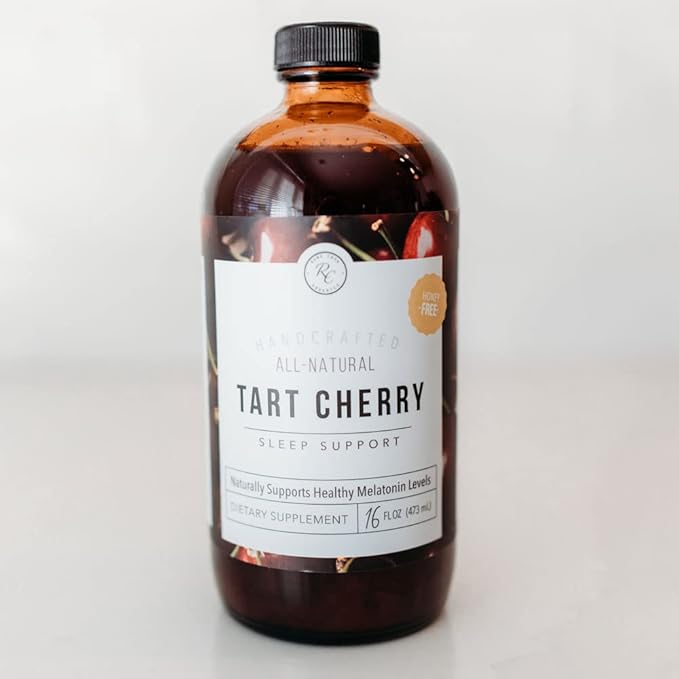 Rowe Casa Organics Tart Cherry Organic Sleep Support with Valerian Root, Supports Sleep Cycle Regulation and Muscle Recovery (16 Fl Ounces)
