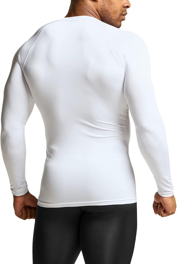 TSLA Men's UPF 50+ Compression Shirts, Cool Dry Long Sleeve Athletic Tops, Sports Baselayer Workout Shirt