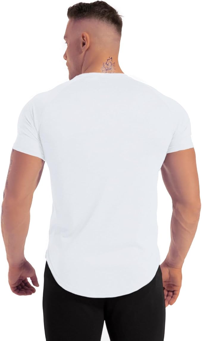 Men's 3pack Dry Fit Workout Gym Short Sleeve T Shirt Moisture Wicking Active Athletic Performance Running Shirts