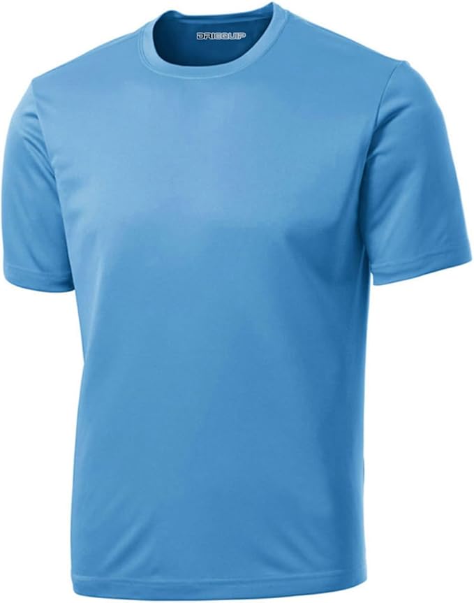 DRIEQUIP Men's Big & Tall Short Sleeve Moisture Wicking Athletic T-Shirts