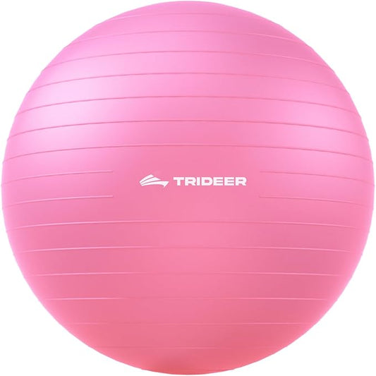 Trideer Extra Thick Yoga Ball Exercise Ball, 5 Sizes Gym Ball, Heavy Duty Ball Chair for Balance, Stability, Pregnancy, Quick Pump Included