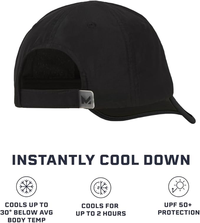 MISSION Cooling UPF Performance Hat - Unisex One Size Cap for Workouts, Golf & Running - Sweat & Water Activated Technology