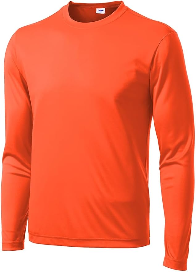 Men's Long Sleeve Moisture Wicking Athletic Shirts, Dry Fit Long Sleeve UV Protection Shirts Men for Workout, Running, Hiking