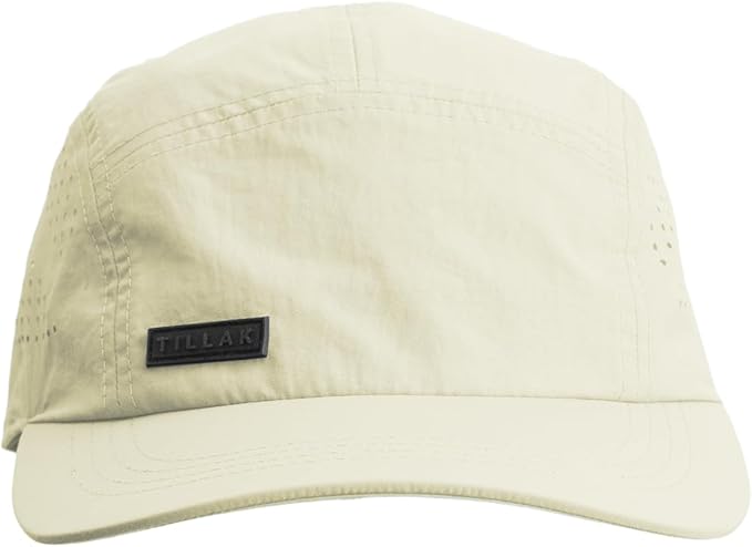 Tillak Vista Hat, Lightweight Nylon 5 Panel Cap with Snap Closure and Laser-Cut Ventilation