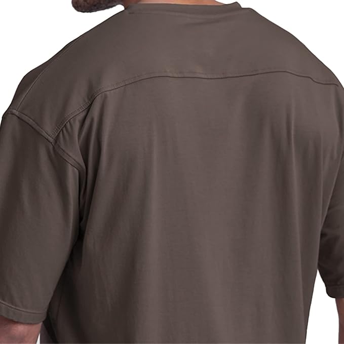 Men's Oversized Workout T-Shirts Lightweight Quick Dry Short Sleeve Tshirts Crew Neck Loose Fit Athletic Tops