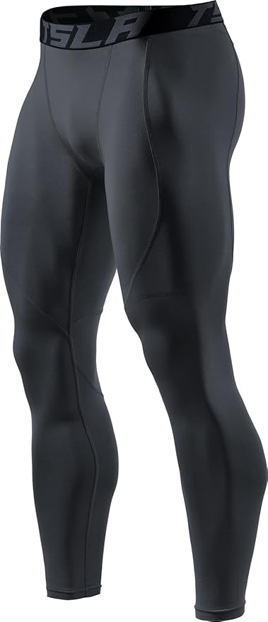 TSLA Men's Thermal Compression Pants, Athletic Sports Leggings & Running Tights, Wintergear Base Layer Bottoms