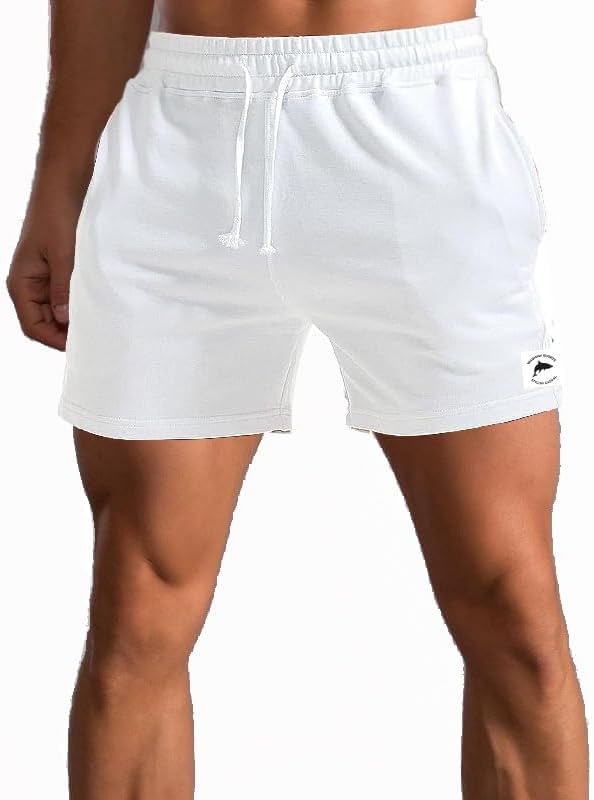 Mens 5 Inch/7 Inch Cotton Shorts Mens Sweat Athletic Shorts for Men Gym Worket Shorts with Pockets