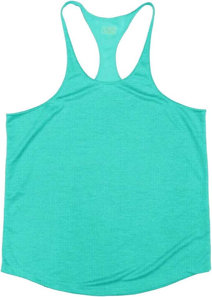 Muscle Cmdr Men's Bodybuilding Stringer Tank Tops Y-Back Gym Fitness Workout Training Running T-Shirts Athletic Quick Dry Top