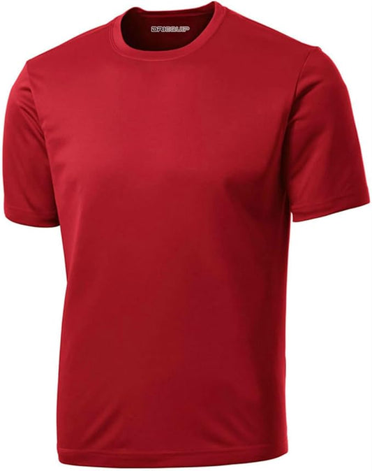 DRIEQUIP Men's Big & Tall Short Sleeve Moisture Wicking Athletic T-Shirts