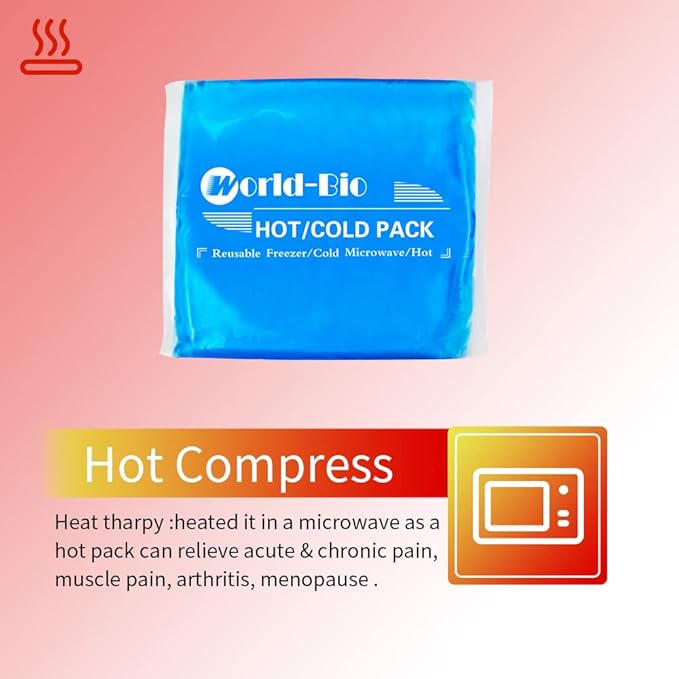 Large Gel Ice Packs for Injuries Reusable Hot Cold Pack Compress for Pain Relief, Rehabilitation, Comfort Ice Gel Pack Flexible Therapy on Neck, Arm, Knee, Leg, Shoulder, Elbow, Wrist - 2 Pack Blue