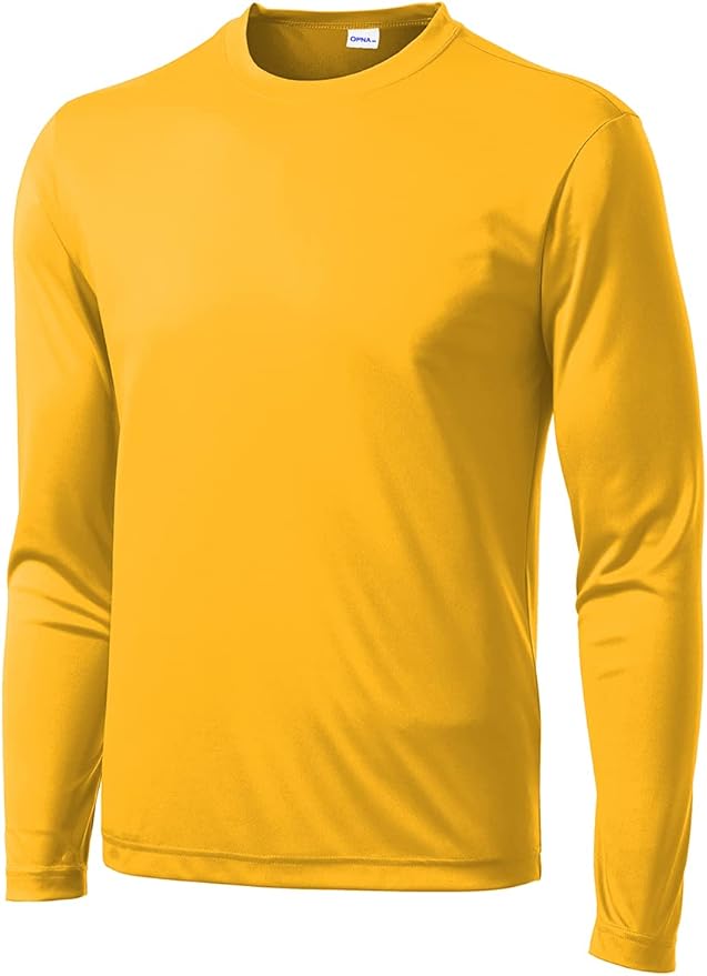Men's Long Sleeve Moisture Wicking Athletic Shirts, Dry Fit Long Sleeve UV Protection Shirts Men for Workout, Running, Hiking